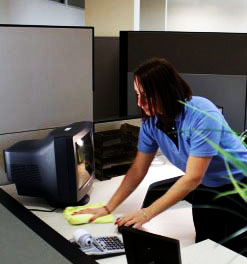 Office Desk Cleaning
